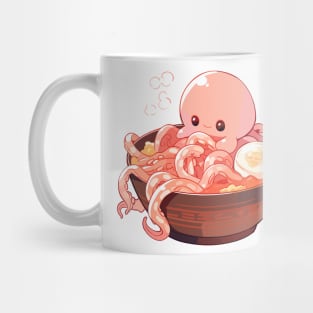 Cute Octopus in Ramen Bowl Mug